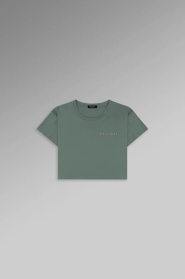 Sage Green Well-Off Crop Top