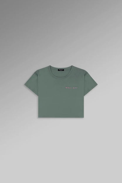 Sage Green Well-Off Crop Top